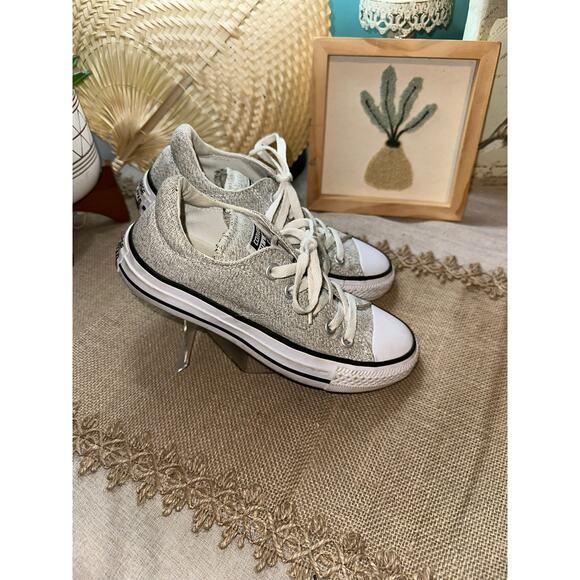 Women’s size 5 Grey White Converse All Star Sneakers GUC - Picture 6 of 10